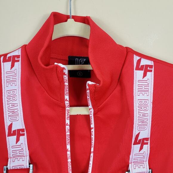 LF the Brand Cropped Branded Logo Vest in Red Size S - Picture 8 of 12